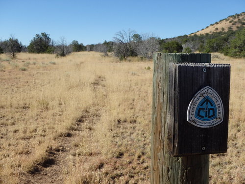 GDMBR: A Continental Divide Trail (CDT) marker.